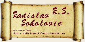 Radislav Sokolović vizit kartica